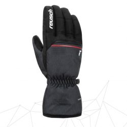 Γάντια SKI Reusch Snow King Black melang/fire red