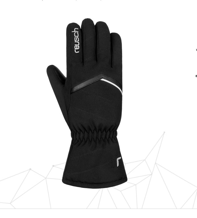 Γάντια SKI Reusch Marisa black/white W