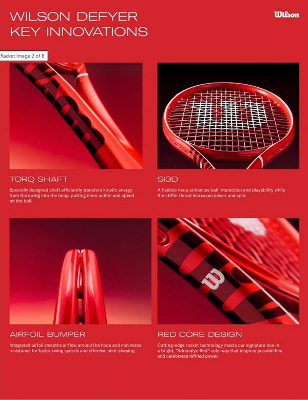 Ρακέτα τένις Wilson Defyer 98 V1 Racket 305gr - Image 2